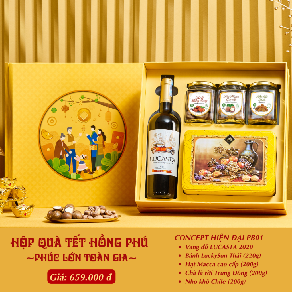 Hộp quà Tết Hồng Phú PB01