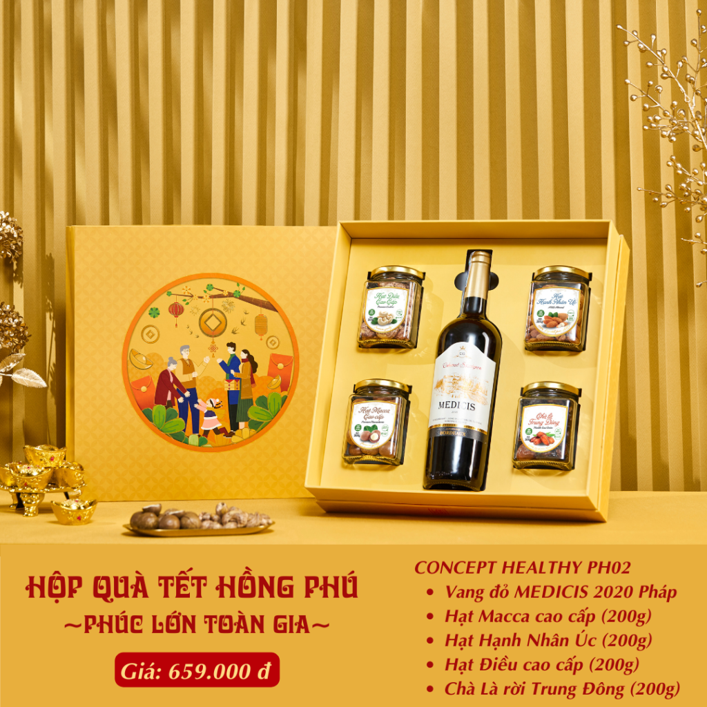 Hộp quà Tết Hồng Phú PH02